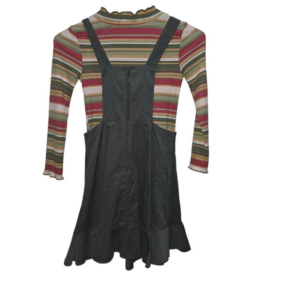 NWT Bonnie Jean Girls 2-Piece Outfit Size 7 – Green Overall Dress Set - Picture 8 of 9